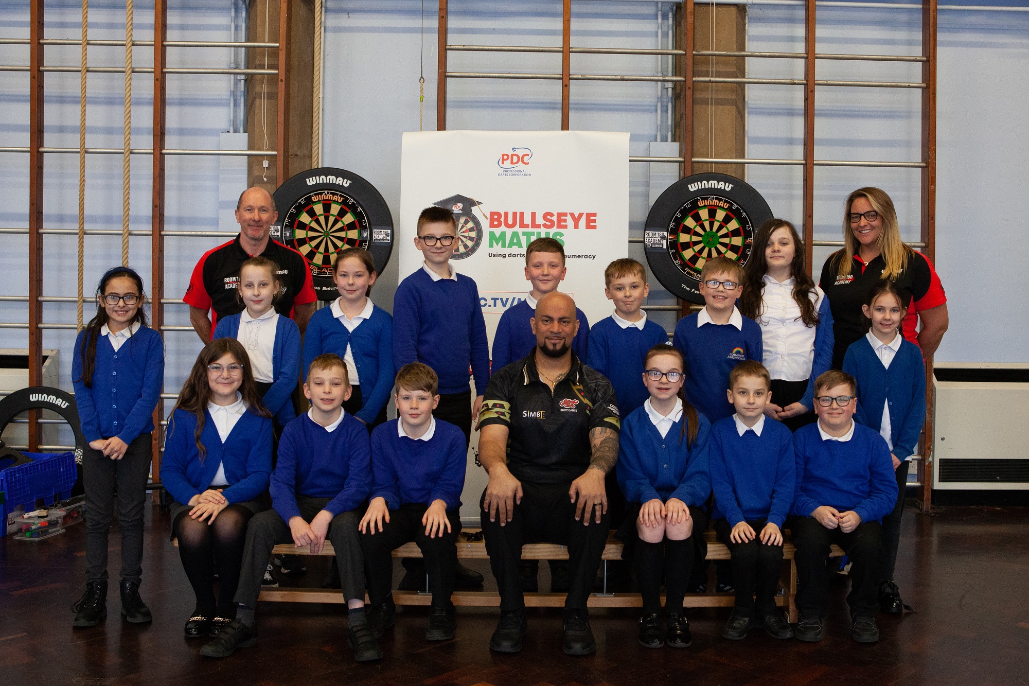 Petersen Stars In Latest Bullseye Maths School Visit Pdc