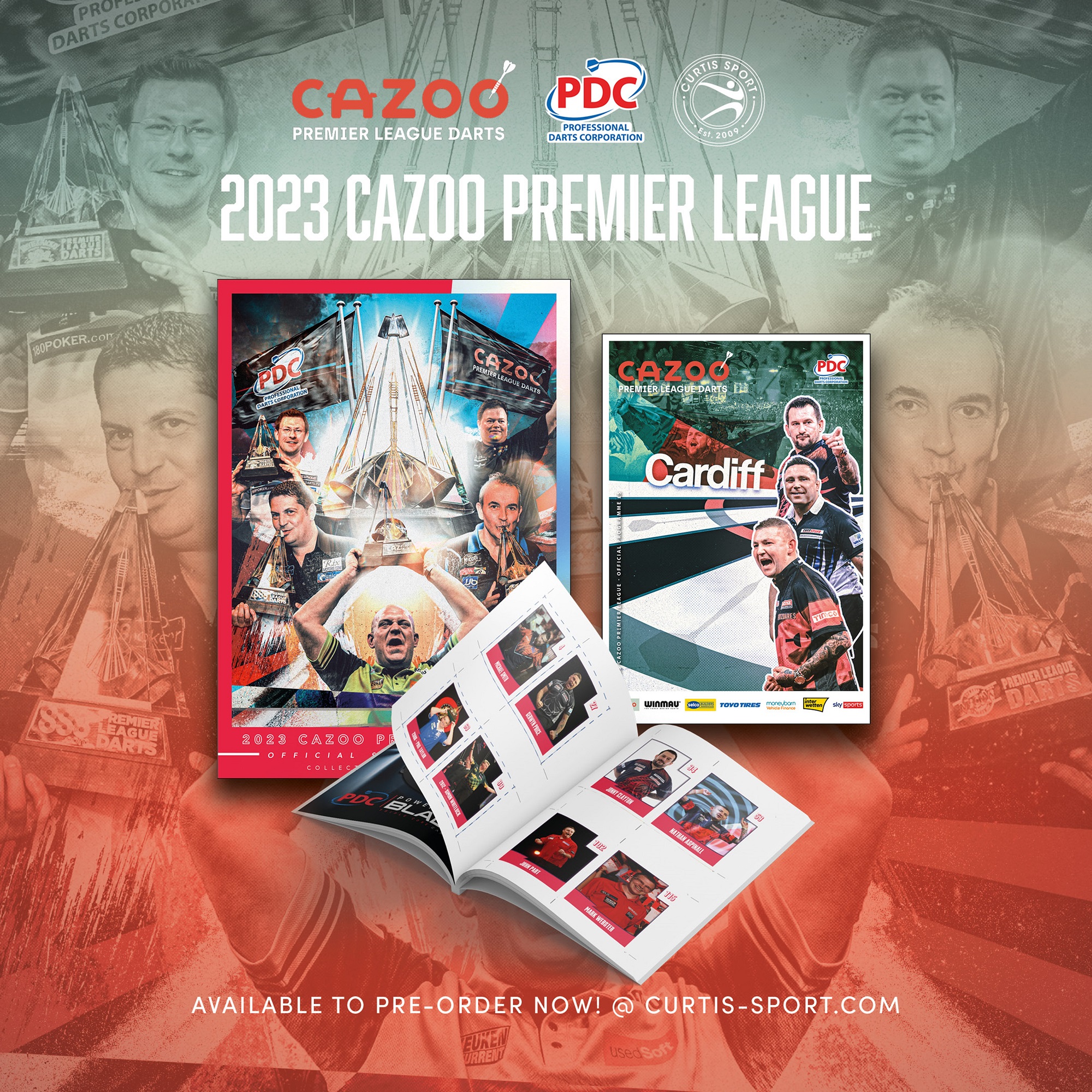 Cazoo Premier League Cardiff programme & sticker album now available PDC