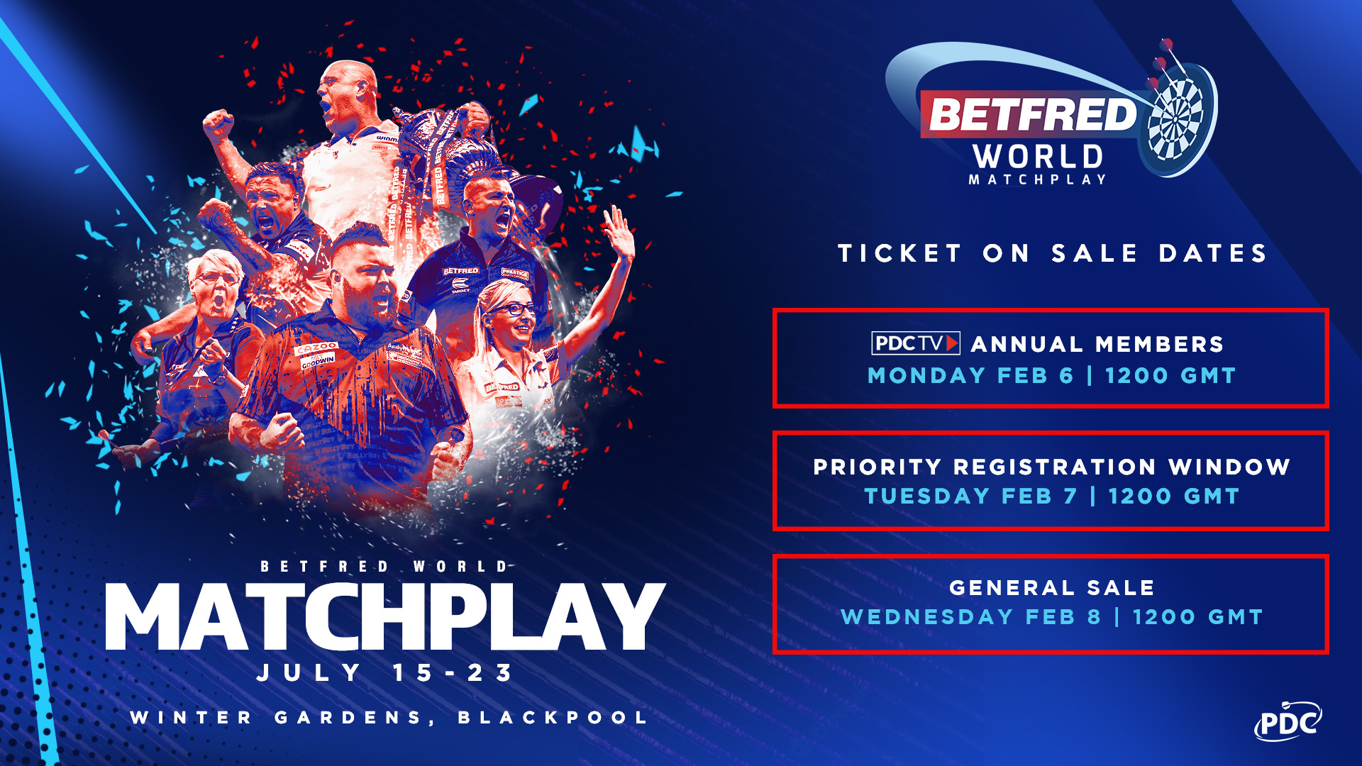 2023 Betfred World Matchplay ticket prices confirmed PDC