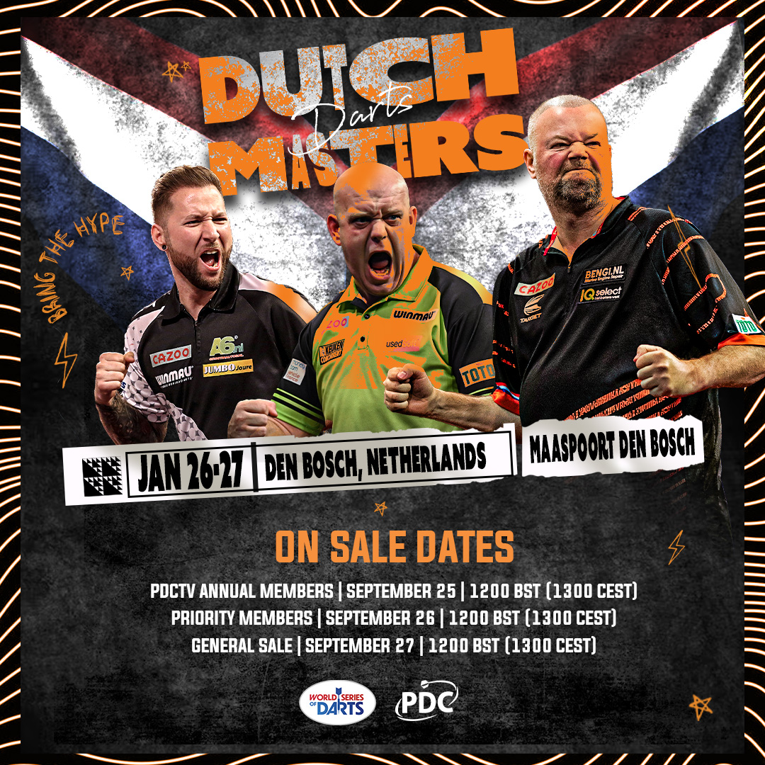 Dutch Darts Masters op verkoopdata