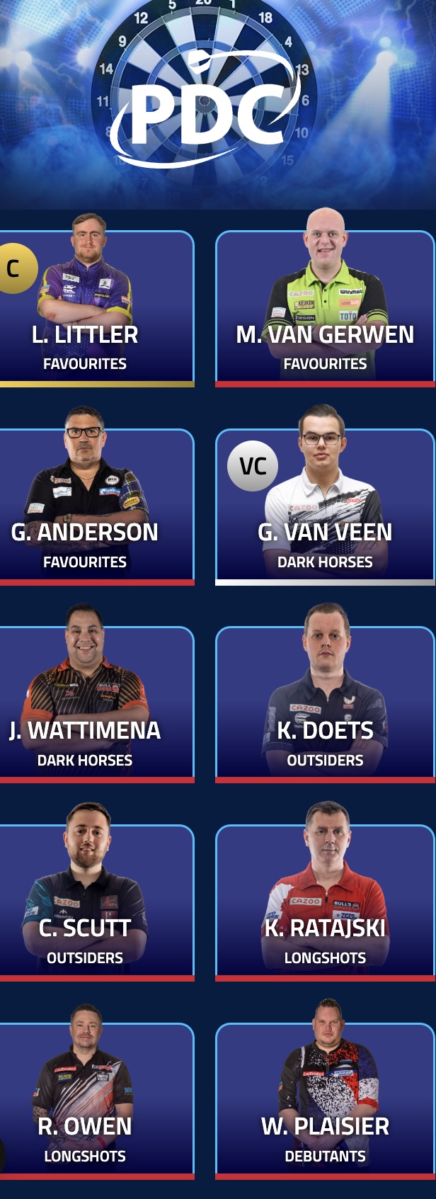 PDC Fantasy Darts