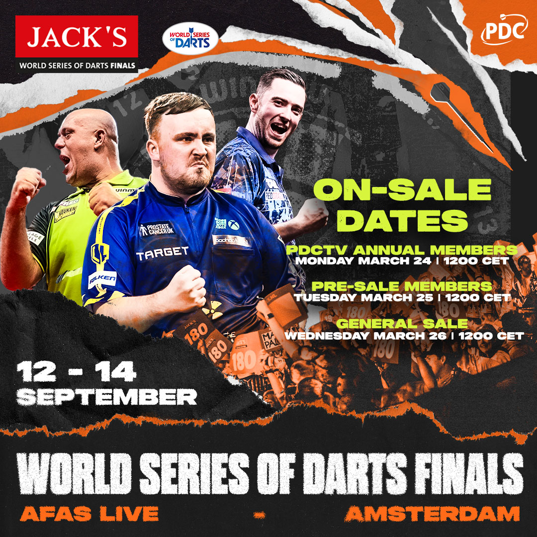 World Series of Darts Finals ticket on-sale dates