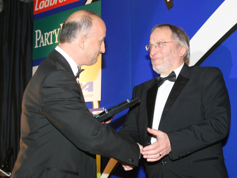 Dick Allix with PDC Director Edward Lowy (Lawrence Lustig, PDC)