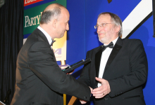 Dick Allix with PDC Director Edward Lowy (Lawrence Lustig, PDC)