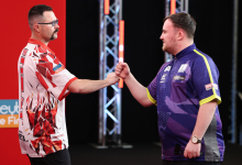 Damon Heta & Luke Littler (Kieran Cleeves/PDC)